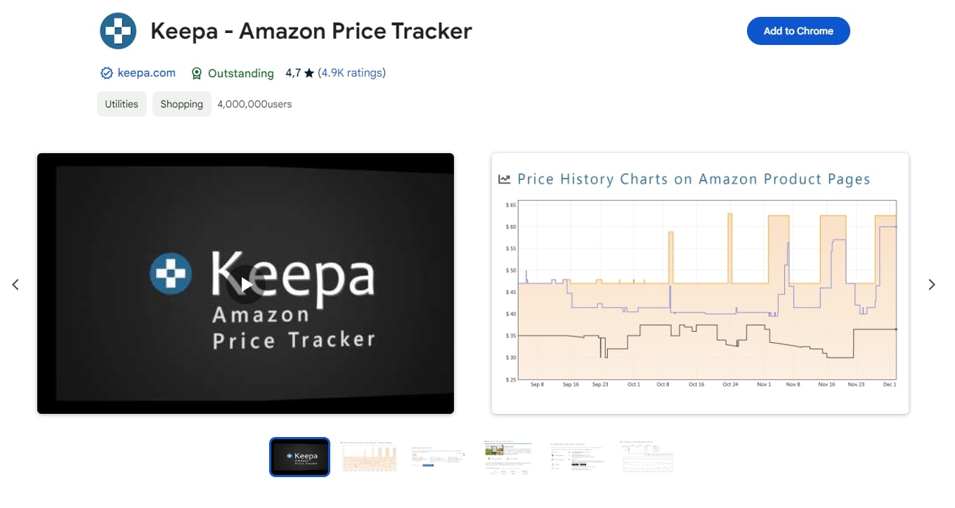 Keepa Chrome Extension